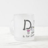 D is voor T-shirts Dalmation en Giften Matglas Koffiemok (Voorkant links)