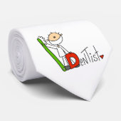 D is voor Tandarts Stropdas (Opgerold)