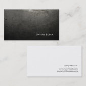 D.J. Metal Industrial Scratched Iron Black Visitekaartje (Voorkant / Achterkant)
