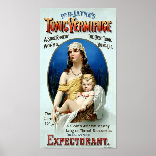 D. Jayne's Tonic Vermifuge Vintage Poster (Voorkant)