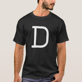 D Letter alfabet kostuum monogram varsity fun T-shirt
