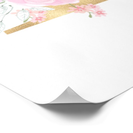 D letter gepersonaliseerde naam monogram met paard poster (Hoek)