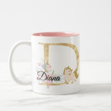 D letter gepersonaliseerde naam monogram met pony