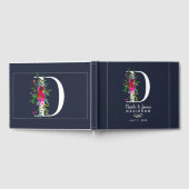 D Letter Initiaal Monogram Floral Name Wedding Gastenboek (Volledig)