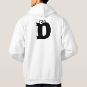 D, letter met oogballen hoodie (Achterkant)
