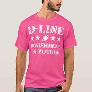 D-lijn straf in beweging Football defensieve Lin T-shirt