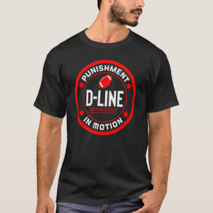 D-lijn straf in beweging Football defensieve Lin T-shirt