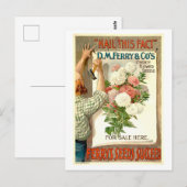 D.M. Ferry Flower Seed Advertentie Briefkaart (Voorkant / Achterkant)