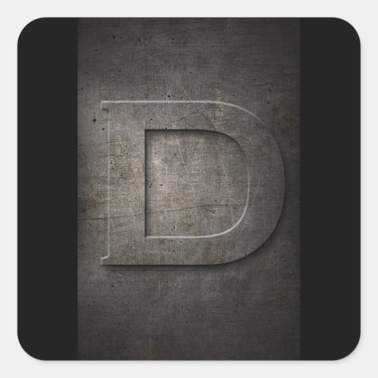 D Metalen monogram Stickers (Voorkant)