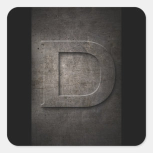 D Metalen monogram Stickers