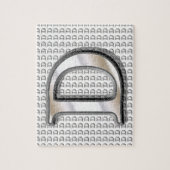 D- Modern metallisch monogram Legpuzzel (Verticaal)