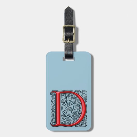 D Monogram Bagagelabel (Voorkant verticaal)