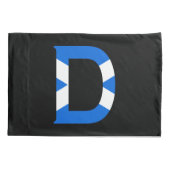 D Monogram bedekt met Schotse vlag pcnt Kussensloop (Achterkant)