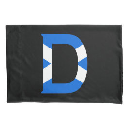 D Monogram bedekt met Schotse vlag pcnt Kussensloop