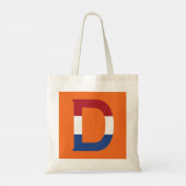 D Monogram bedekt op NLD Vlag op of btcnt Tote Bag (Achterkant)