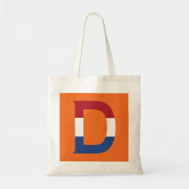 D Monogram bedekt op NLD Vlag op of btcnt Tote Bag
