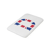 D Monogram bedekt op Union Jack Flag bmcnt Badmat (Gekanteld)