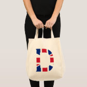 D Monogram bedekt op Union Jack Flag gtcnt Tote Bag (Voorkant (product))