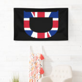 D Monogram bedekt op Union Jack Flag (v) brcnt Spandoek (Insitu)