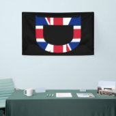 D Monogram bedekt op Union Jack Flag (v) brcnt Spandoek (Beurs)