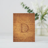 D Monogram Briefkaart (Staand voorkant)