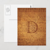 D Monogram Briefkaart (Voorkant / Achterkant)