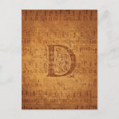 D Monogram Briefkaart (Voorkant)
