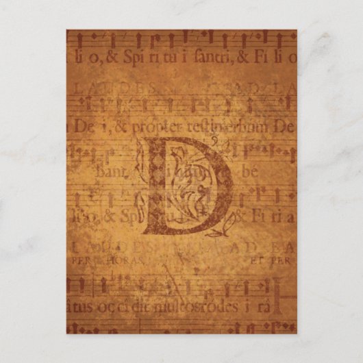 D Monogram Briefkaart (Voorkant)