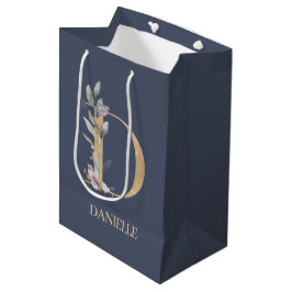 D Monogram Floral Aangepast Medium Cadeauzakje