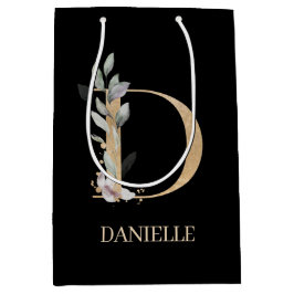 D Monogram Floral Aangepast Medium Cadeauzakje