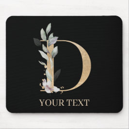D Monogram Floral Aangepaste Muismat