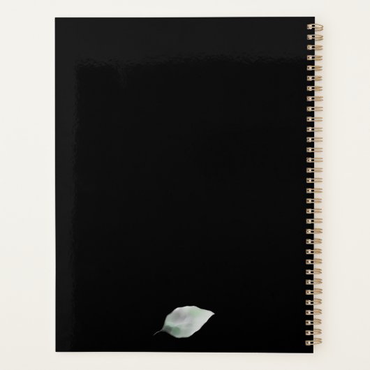 D Monogram Floral Aangepaste Planner (Achterkant)