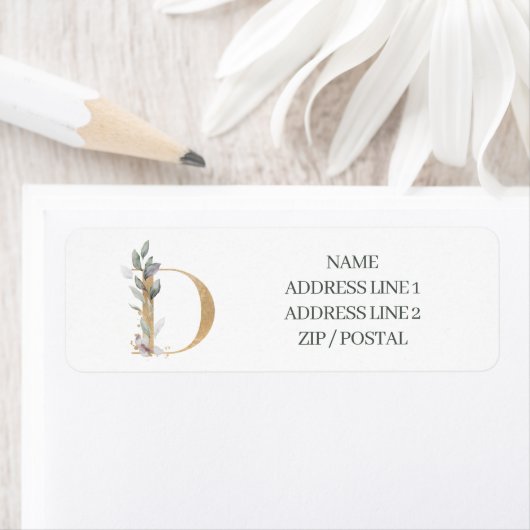 D Monogram Floral Eigen label (Insitu)