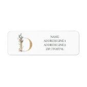 D Monogram Floral Eigen label (Voorkant)