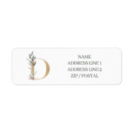 D Monogram Floral Eigen label