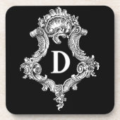 D Monogram Initiaal Onderzetter (Voorkant)