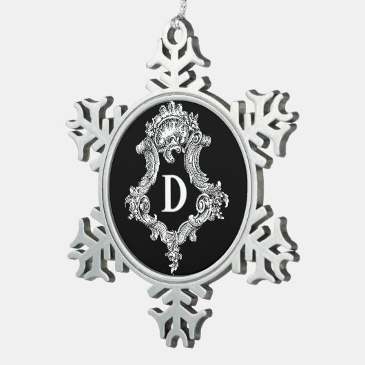 D Monogram Initiaal Ornament (Rechts)
