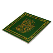 D Monogram "Irish Gold on Green"-Tegels Tegeltje (Zijkant)