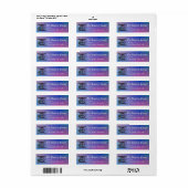 D Monogram "Old World Blue"-ontwerp Adresetiketten Etiket (Full Sheet)