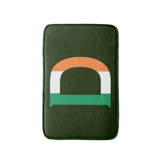 D Monogram overlay op Ierse vlag bmcnt Badmat (Voorkant Verticaal)