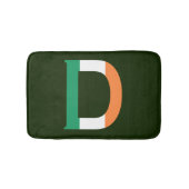 D Monogram overlay op Ierse vlag bmcnt Badmat (Voorkant)
