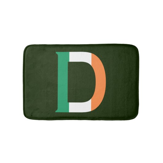 D Monogram overlay op Ierse vlag bmcnt Badmat (Voorkant)