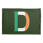 D Monogram overlay op Ierse vlag pcnt Kussensloop (Achterkant)