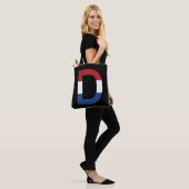 D Monogram overlay op NLD Vlag op bk stunt Tote Bag (Op model)