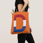D Monogram overlay op NLD Vlag op of stunt Tote Bag (Dichtbij)