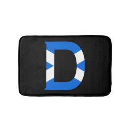 D Monogram overlay op Schotse vlag bmcnt Badmat