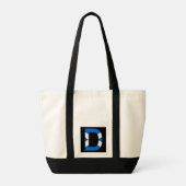 D Monogram overlay op Schotse vlag ictint Tote Bag (Achterkant)