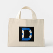 D Monogram overlay op Schotse vlag tcnt Mini Tote Bag (Achterkant)