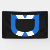 D Monogram overlay op Schotse vlag (v) brcnt Spandoek (Horizontaal)
