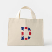 D Monogram overlay op Union Jack Flag tcnt Mini Tote Bag (Achterkant)